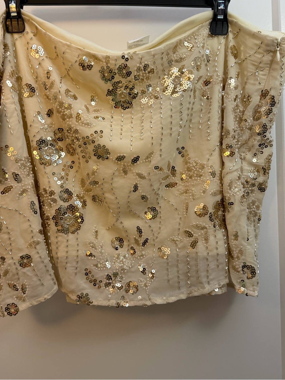XL Embellished Beaded Ivory Cami Set - available in Medium and 2XL sizes - Picture 4 of 8